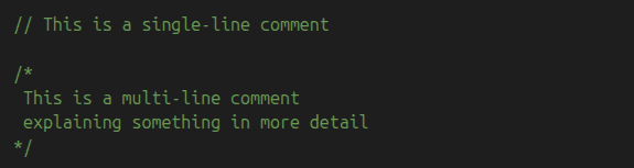 comments in java
