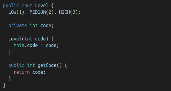 enum with fields and methods