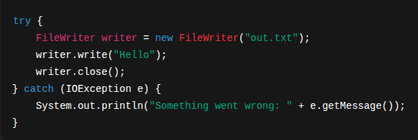 File Exception Example