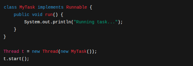 Implementing Runnable Example