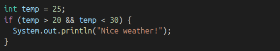 logical operators example