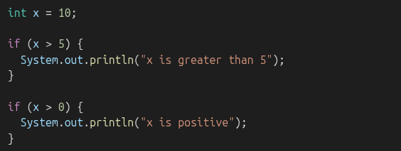 multiple ifs example