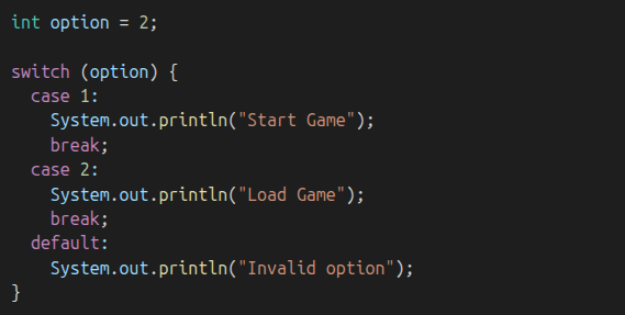 switch statement