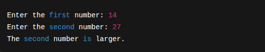 Who's Bigger Example Output
